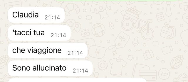 Messaggio di Sebastiano Esposito: che viaggione, sono allucinato